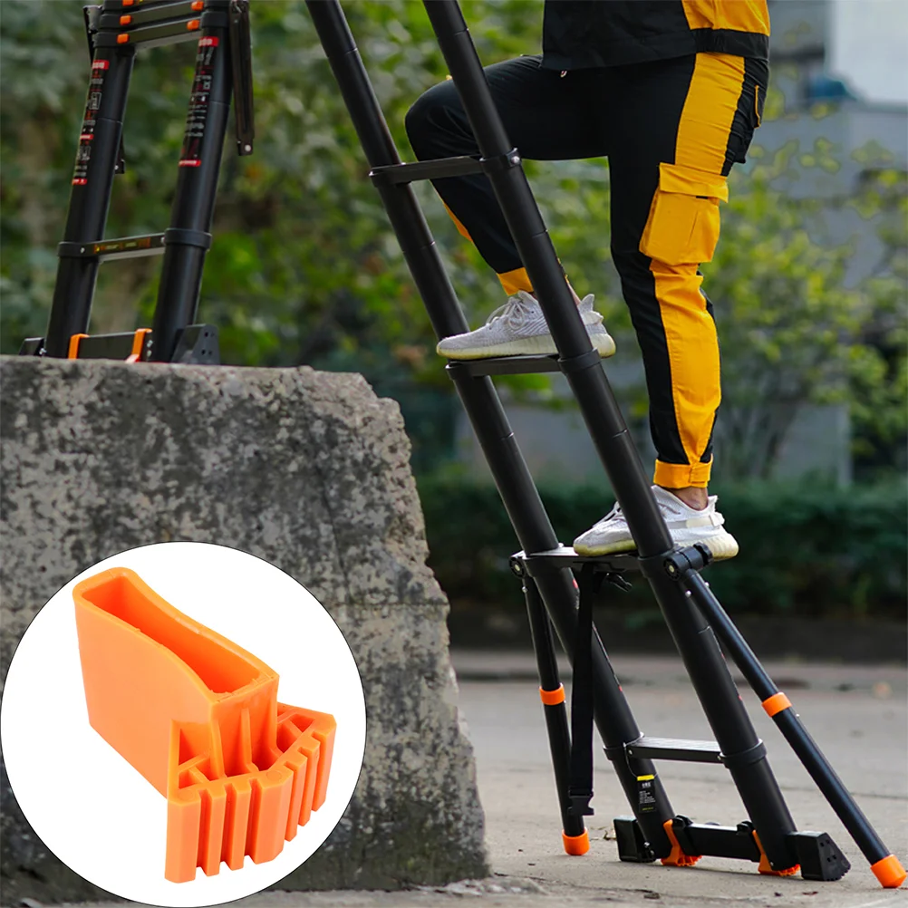 2 Pcs Folding Ladder Feet Protector Foot Pad Telescopic Pads Non-skid Pvc Covers