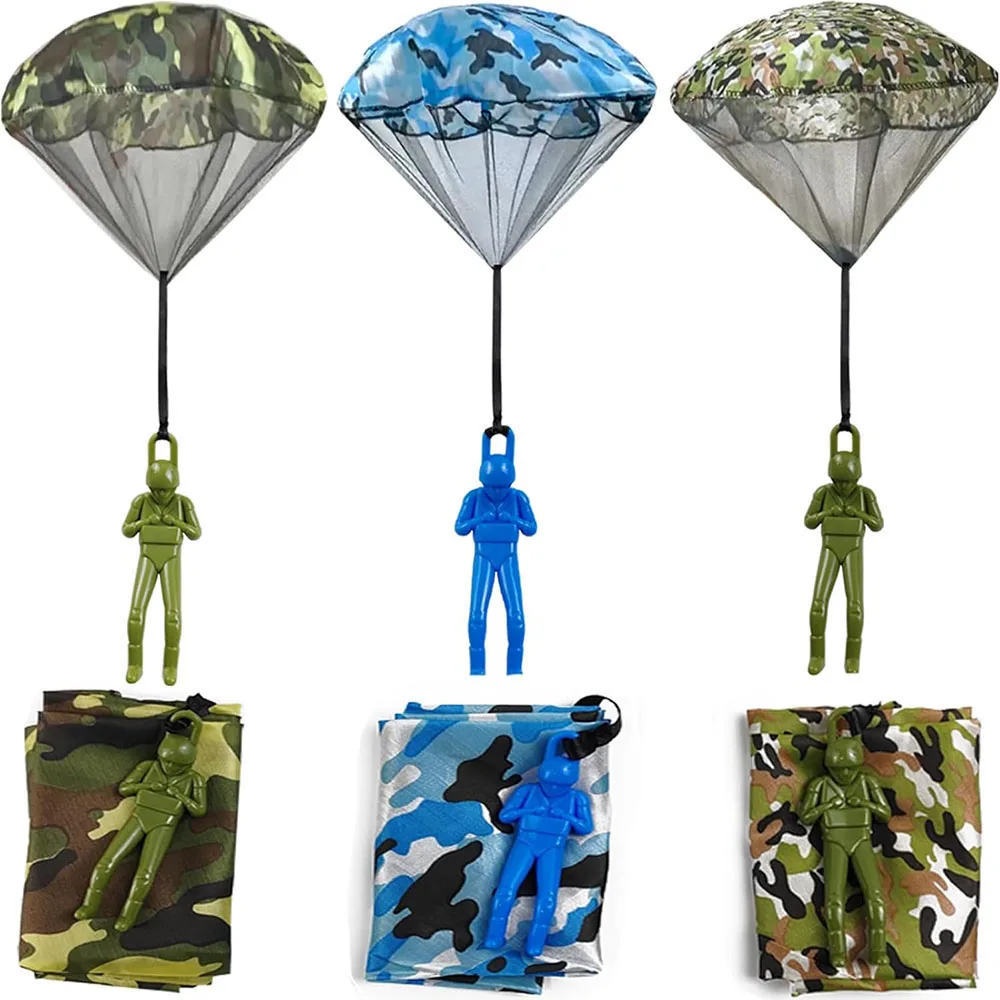 Flying Parachute Men Toy Indoor Outdoor Hand Throwing Parachute Toys Unique Birthday Gifts for 4-8 Years Old Boys Girls