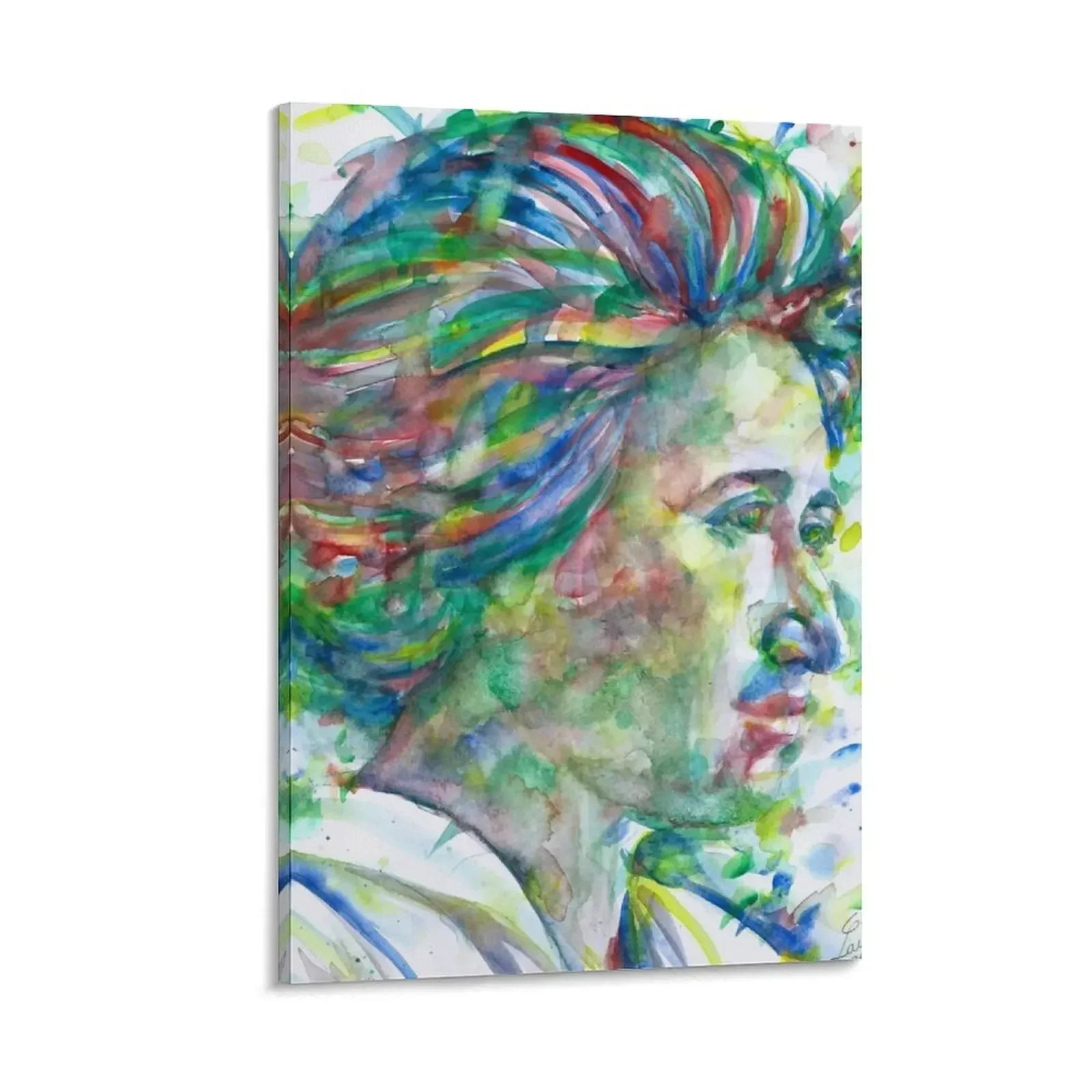 

ROSA LUXEMBURG - watercolor portrait .2 Canvas Painting posters for room bedrooms decor wall frame for living room