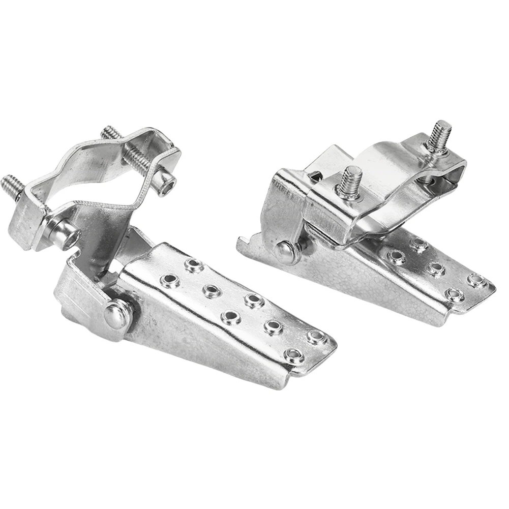 Retro Motorcycle Enthusiasts Black Foldable Foot Pedal Secure Installation Clamp Compatible With Various Bikes