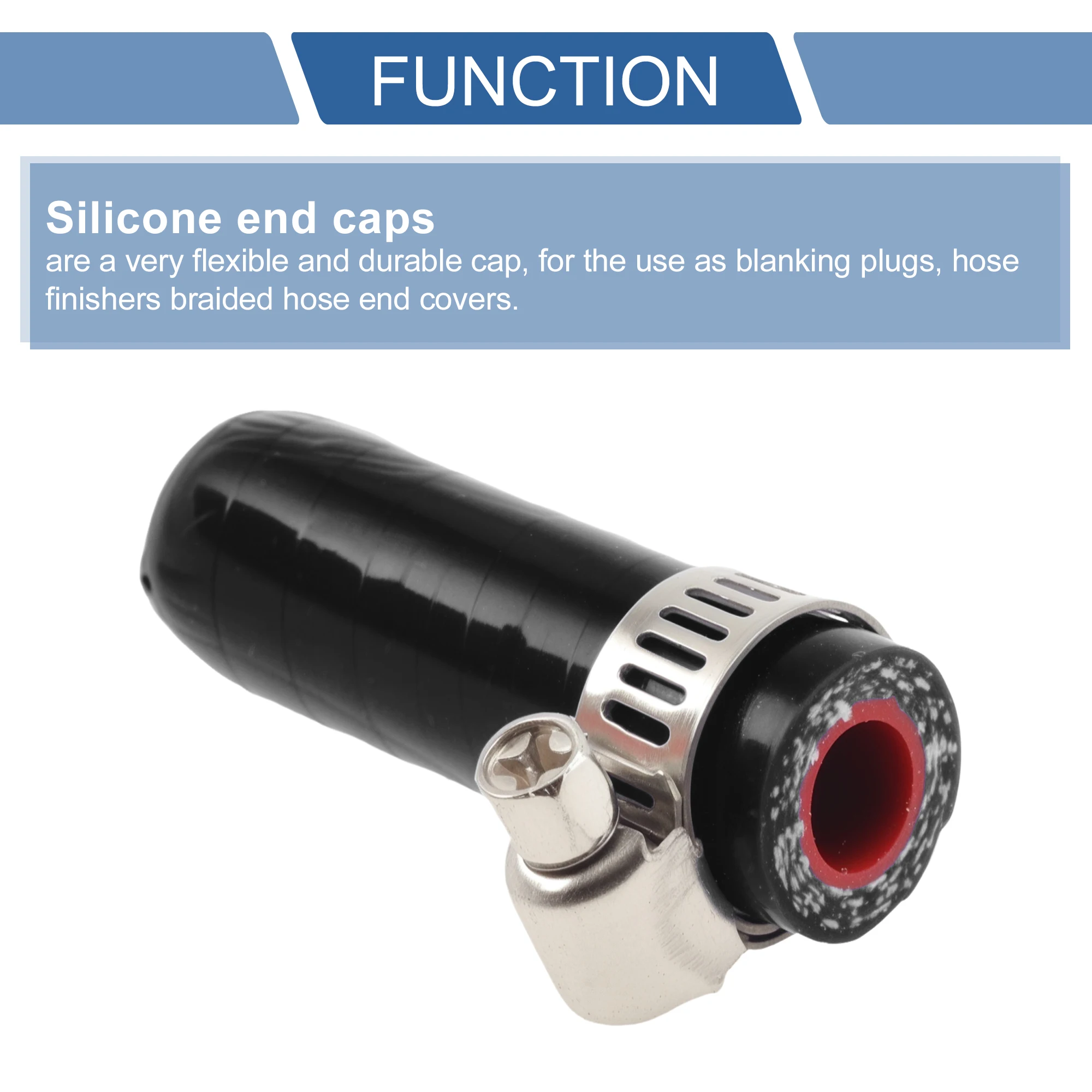 UXCELL Verstärkter Silikon-Kühlmittelverschluss 8mm 10mm 14mm 16mm 19mm 25mm 28mm 32mm ID Kühlmittelkappe Ansaug-Vakuumschlauch-Endstopfen – Detail 3