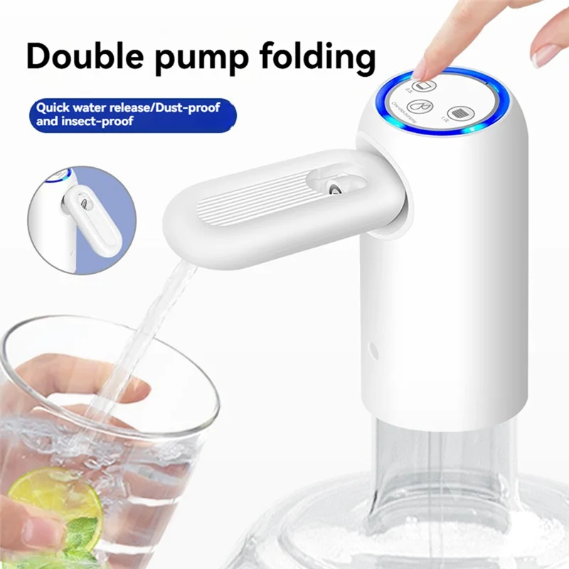 A74G-مضخة مياه كهربائية قابلة للطي لزجاجة سعة 5 جالون، موزع مياه شحن USB لزجاجة 5 جالون