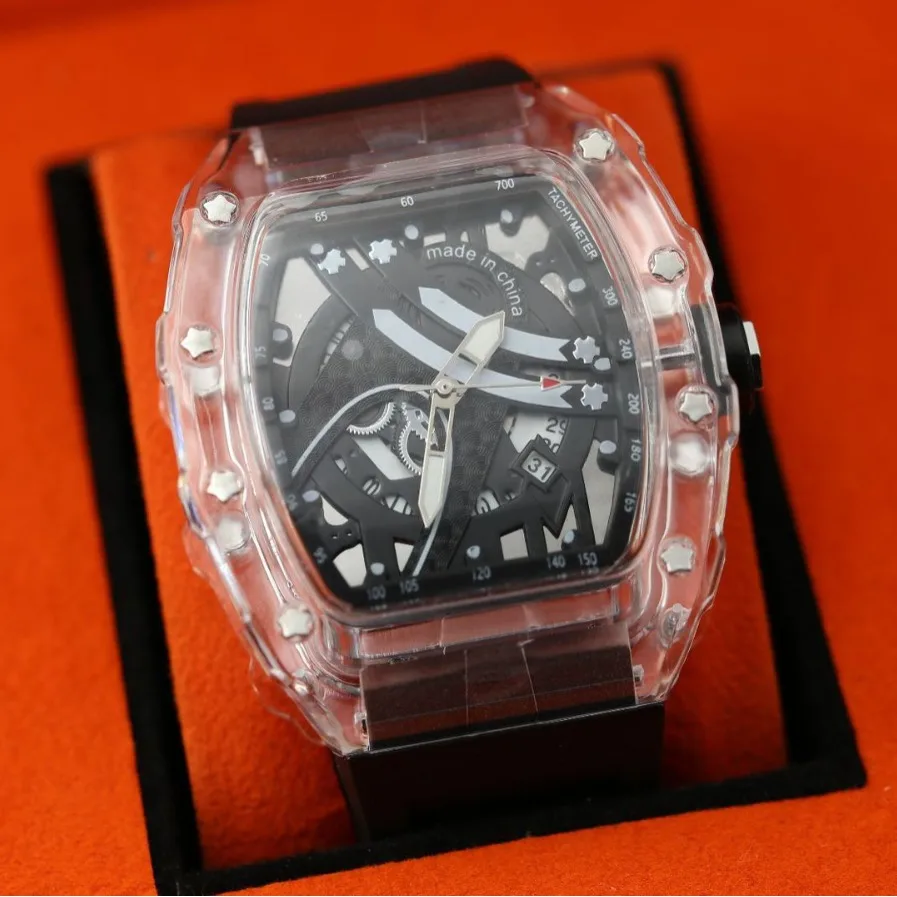 

reloj Hot selling Men's Watch Classic appearance transparent Cool Light luxury comfortable trend