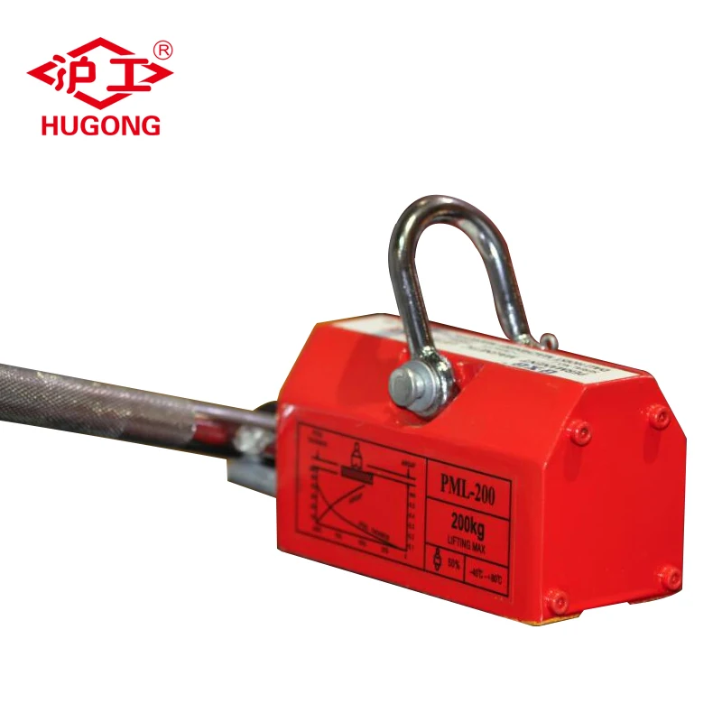 New Trade Guarantee HUGO 1ton 2 3 4 ton permanent magnet crane with 1 year warranty