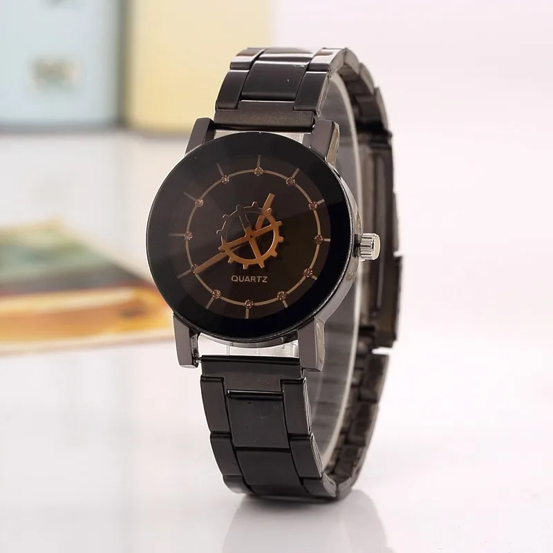 WOKAI high quality fashion leisure steel band personality quartz watch men's business luxury sport waterproof luminous clock