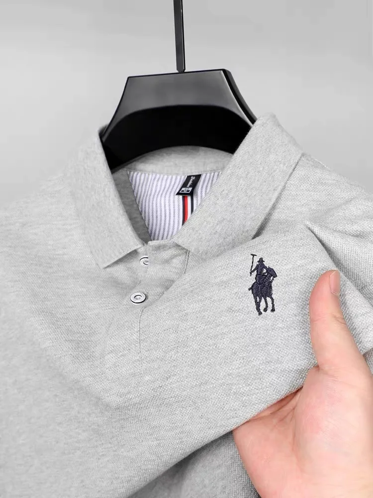 100% cotton short sleeve polo shirt men's luxury brand classic Paul embroidery casual business summer breathable golf T-shirt