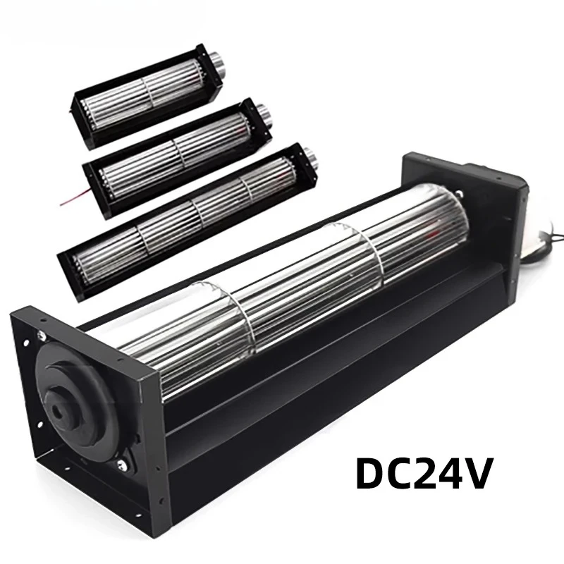 24V Brushless DC Cross Flow Blower 40cm Ball Bearing Quiet Large Airflow Ventilation Cooling Fan