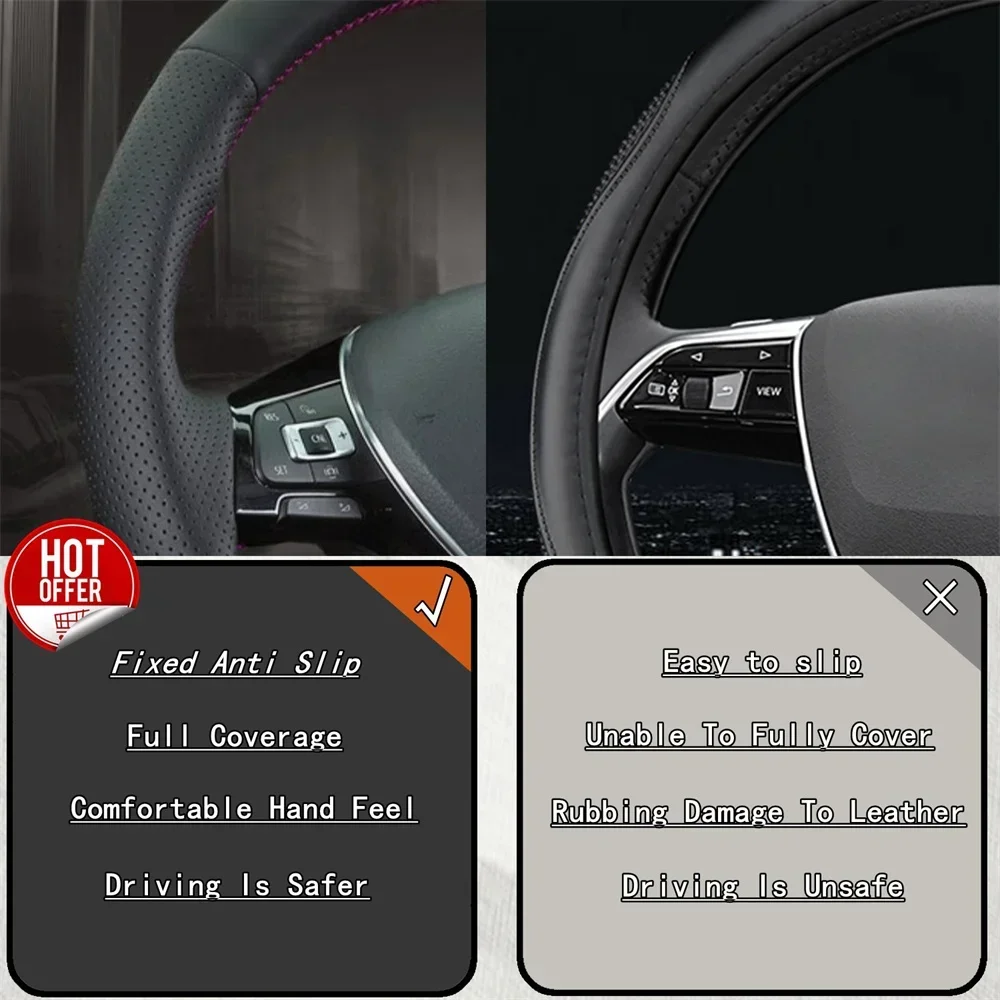 مخصص الأسود ستوكات الجلود غطاء عجلة القيادة سيارة لمرسيدس بنز GL-Class X164 R-Class M-Class W164 2005-2009 الداخلية