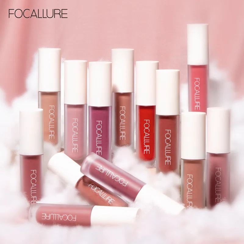 FOCALLURE lápiz labial brillo impermeable de larga duración maquillaje de labios húmedo lápiz labial líquido maquillaje cosmético FA134