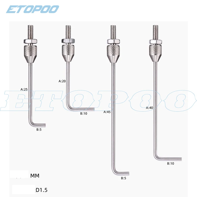 M2.5 Dial Gauge Probe Irregular Dial  Needle Tip Probe for  Needle Height measuring tool