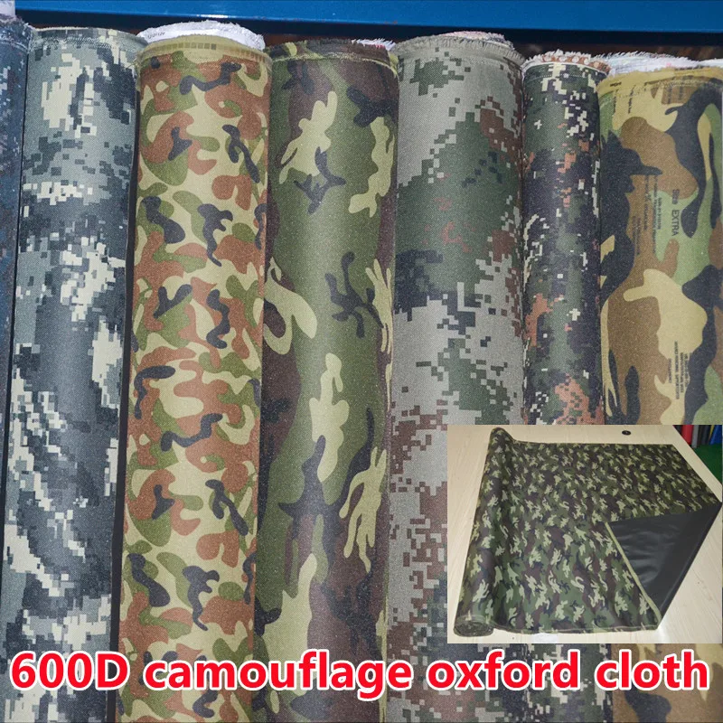 600D camouflage oxford cloth thickened PVC waterproof cloth backpack  tent cloth