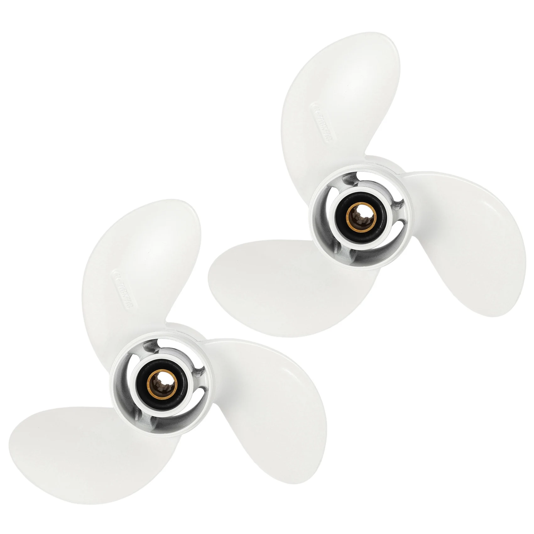 A60E-2X 6G1-45941-00-El For 6-8Hp 8 1/2 X 8 1/2 Boat Outboard Propeller White Aluminum Alloy 7 Spline Tooths