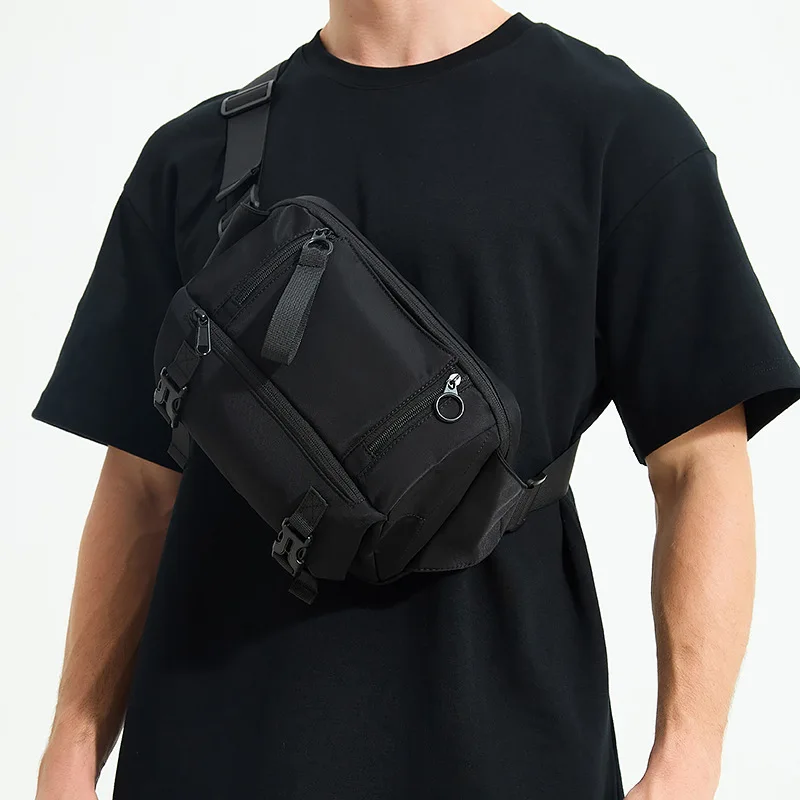 

Men's Crossbody Bag Street Fashion Large Capacity Chest Sling Bag Motorcycle Sports Cycling Shoulder Pack