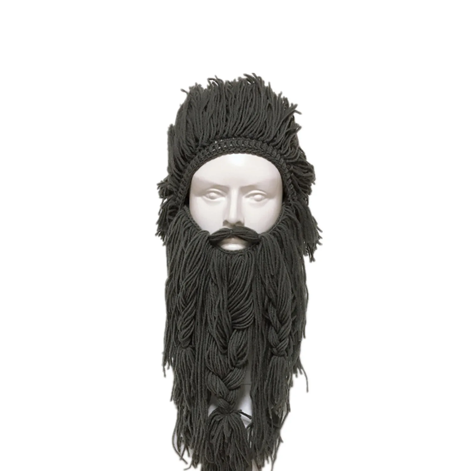 Halloween Wild man cosplay pirate Viking Beard performance costume man Halloween coarse woolen wig hat