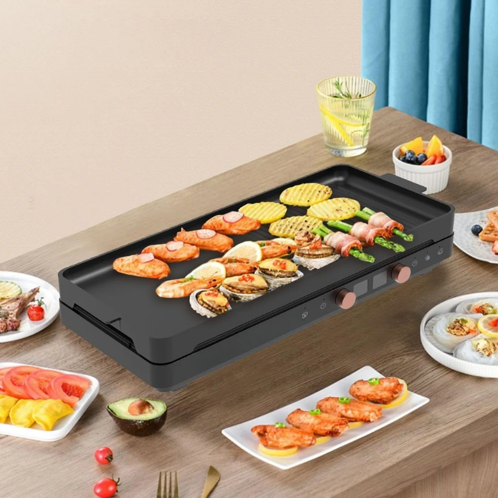 Cuisinière électrique à induction, 2 brûleurs perfectistique, minuterie et contrôle numérique de la température, table de cuisson portable à double induction