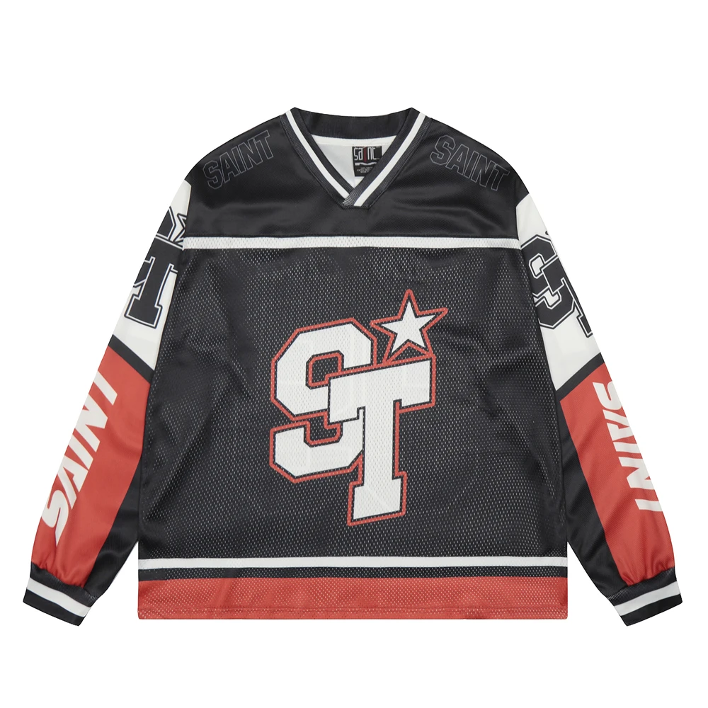 شبكة سانت المرقعة تي شيرت الرجال النساء أفضل نوعية فضفاضة بلايز تي شيرت