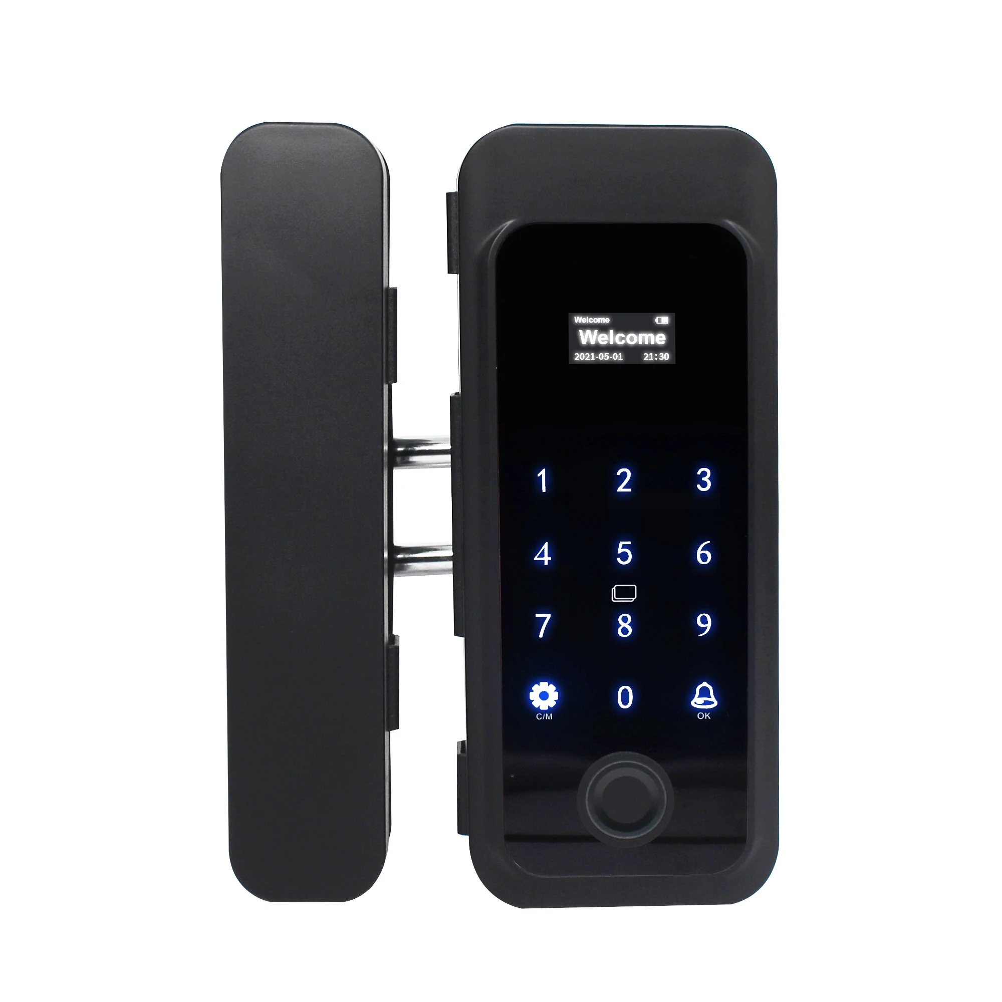 

Intelligent Electric Smart Door , Biometric Fingerprint Keyless Touchpad Security for Glass Swing Door