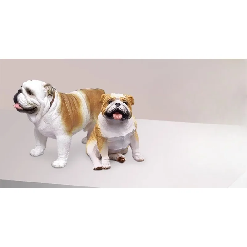 

В наличии YFA масштаб 1/6, имитация уродливого милого стоячего британского бульдога, модель собаки, сделай сам, для 12-дюймовых фигурок, украшение для рабочего стола автомобиля