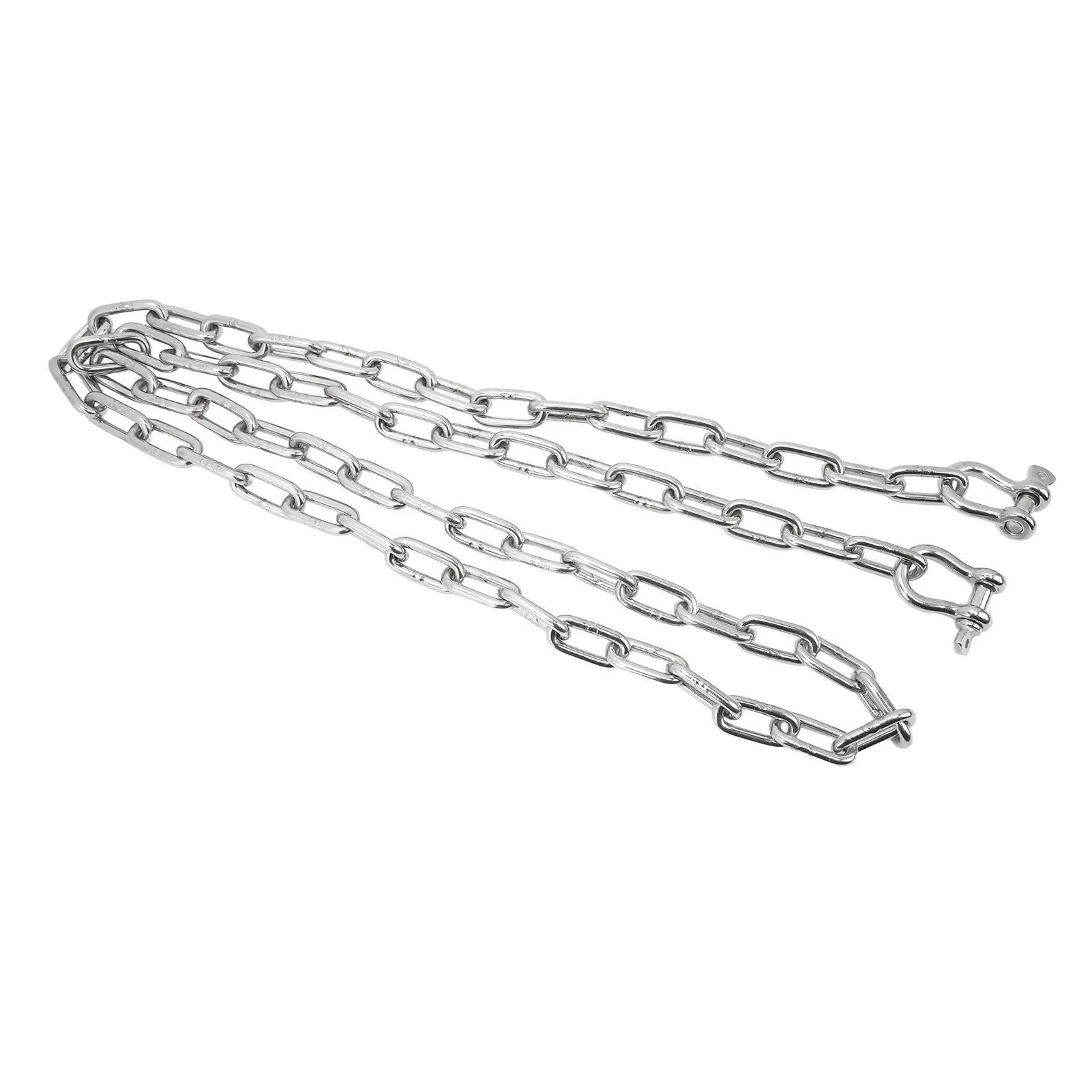 6.6ft Marine Anchor Chain 316 Stainless Steel Central Rust Proof Abrasion Resistant for Yachts