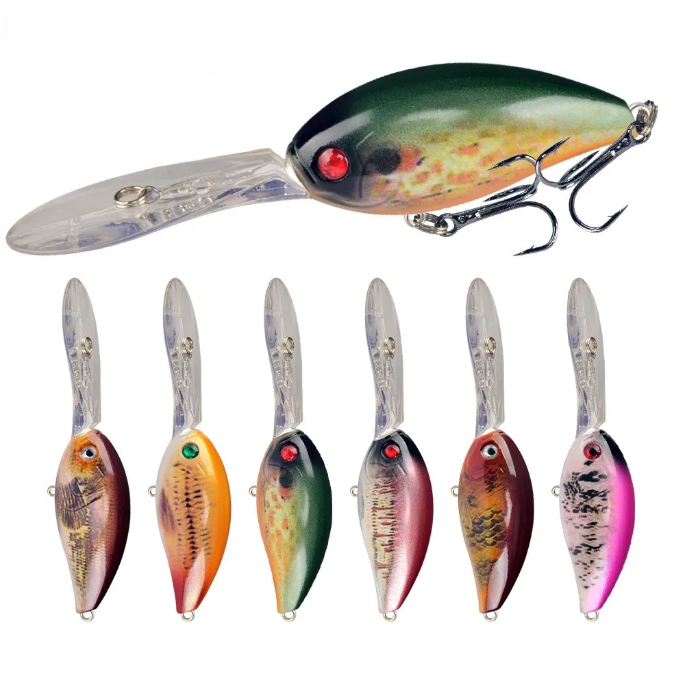 

Floating Crankbait 11cm 18g Deep Diving Long Bill Hard Lure 4# Treble Hooks For Bass Freshwater Saltwater