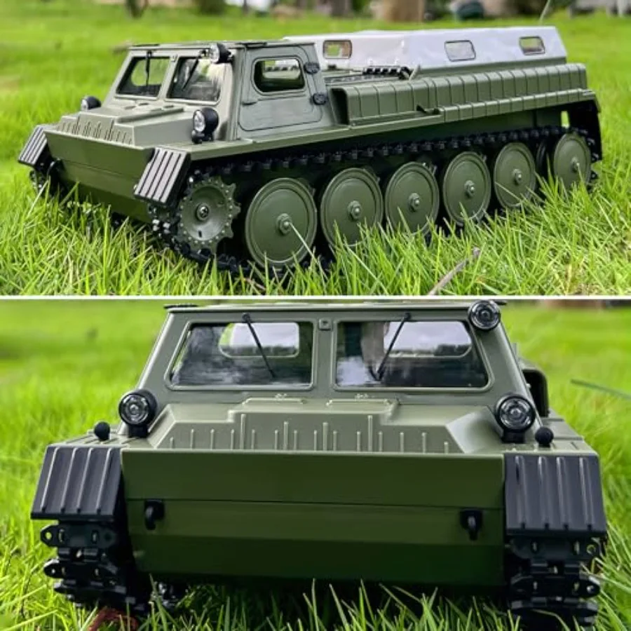 リモコン戦車軍用輸送車両 2.4G クローラーカー RC オフロード陸軍装甲トラック 全地形対応 大人向けおもちゃ