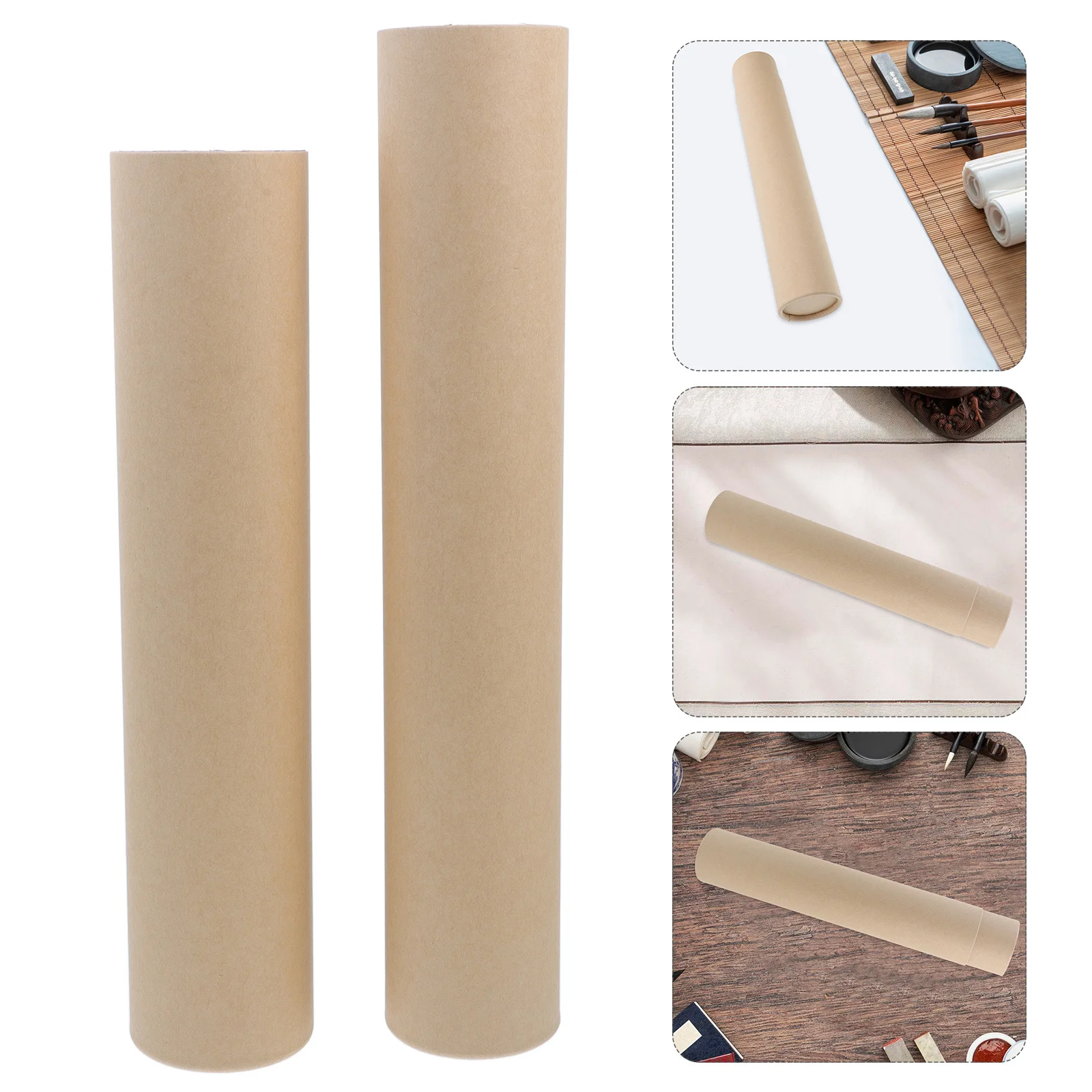 Armazenamento de rolagem 6cm de diâmetro interno ajustável papel kraft suporte telescópico para caligrafia pintura cartazes arte