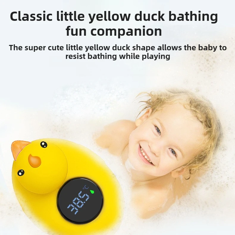 

Baby Intelligent Bathing Yellow Duck Water Temperature Gauge Real time Monitoring Water Temperature Three color Indicator Light