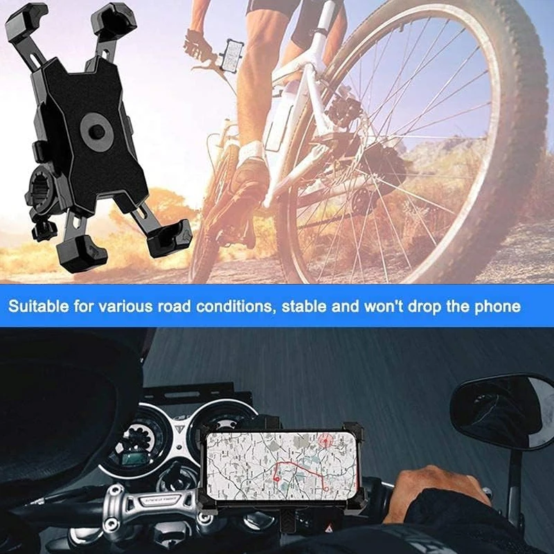 360° Rotatable Electric Bicycle Phone Holder for iPhone Xiaomi Riding MTB Bike Moto Motorcycle Stand Bracket Non-slip Cycling 3