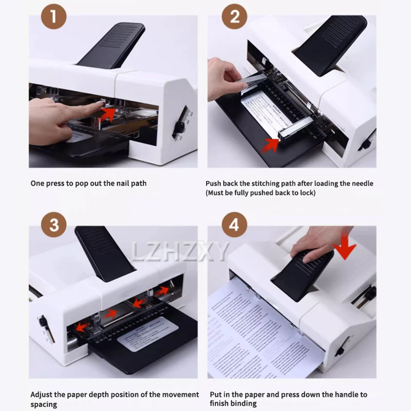 51st Midseam Double End Stapler Long Arm Double Row A4 A3 School Office Double Hole 50 Sheet Heavy Duty Stapler 24/6 24/8 Needle