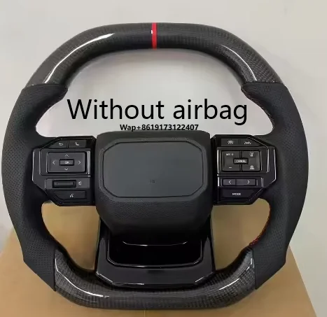 

Custom Carbon Fiber Steering Wheel Leather for LC300 Racing Style Sports Design for Horn Button