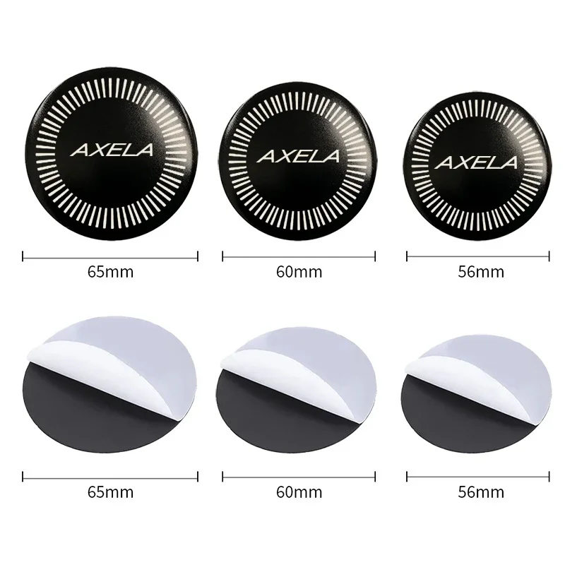 4pcs 56/60/65mm Alloy Car Wheel Hub Center Stickers for Mazda AXELA Logo ATENZA CX-3 CX-4 CX-5 CX-9 CX-30 MPS MX-5 RX-7 Skyactiv