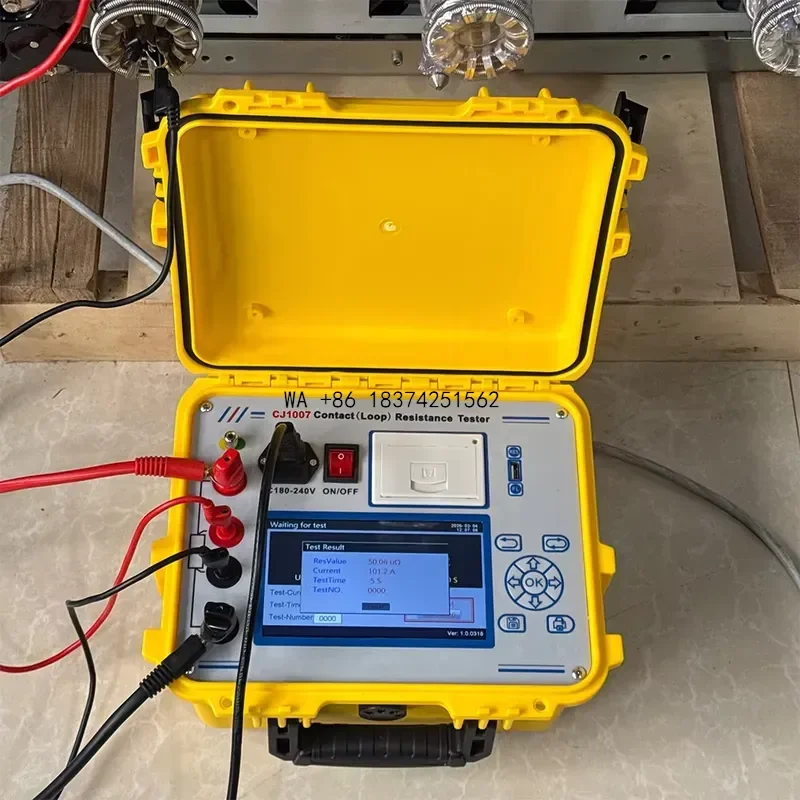 Wmwmnu 100A Micro Ohm Meter for Circuit Breaker 0.001 uOhm Contact Resistance Tester With Large LCD TFT Color Screen