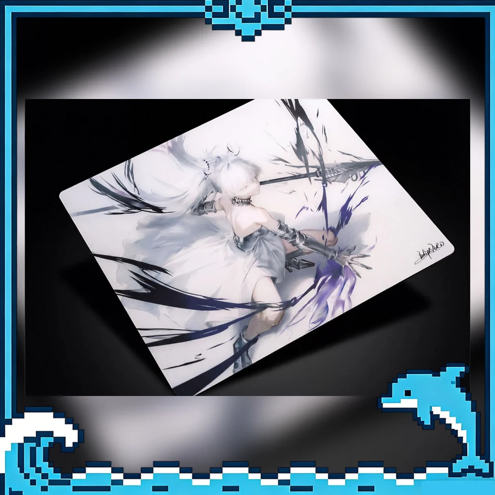 Eclipse Zero Sun Shower Tempered Glass Mouse Pad 490x420mm Large Anime Gaming Desk Mous Mat for FPS Esports PC Gamer Accessory