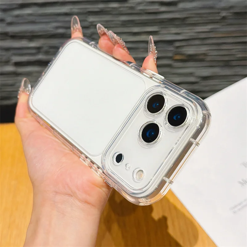Popular Candy Transparent Phone Case for iPhone 11 12 13 14 16 15 17 18 Pro Max Large Camera Bezel Air‑Buffer Shockproof Cover