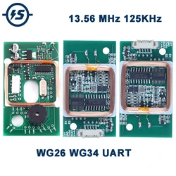 RFID Drahtlose Reader Modul IC ID Kartenleser 13,56 MHz 125KHz Dual Frequenz Wiegand WG26 WG34/ UART 5V 12V