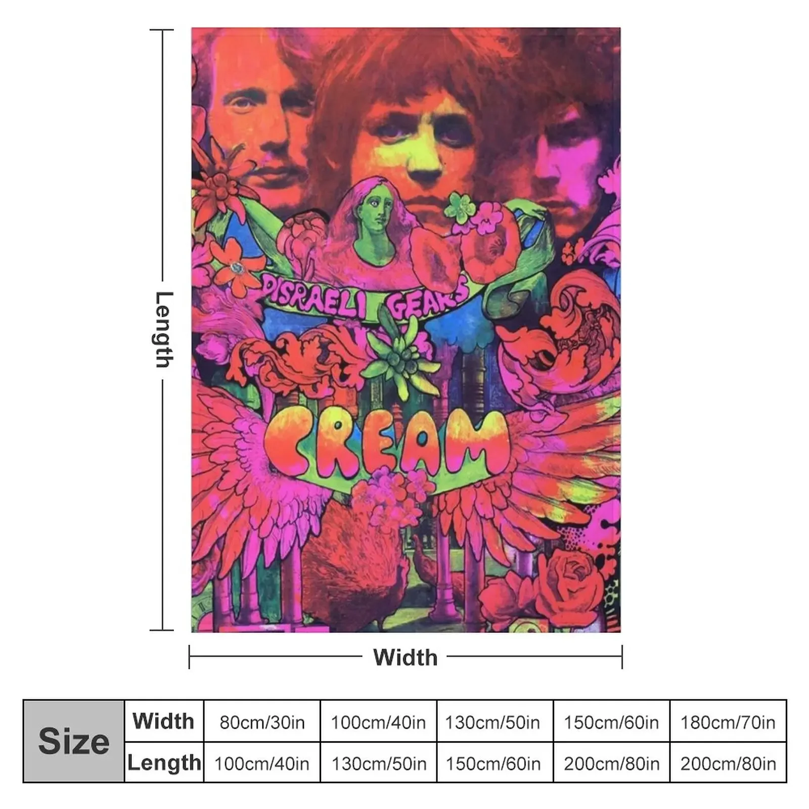 Disraeli Gears Throw Blanket funny gift Multi-Purpose Large Soft Beds Blankets