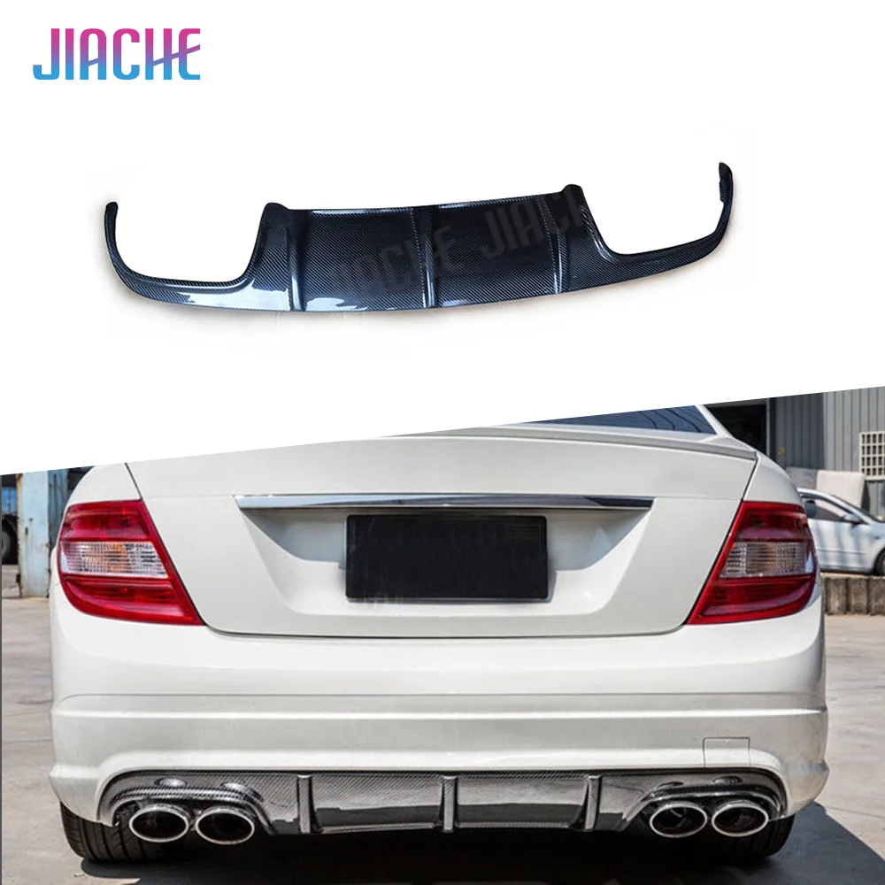 

Carbon Fiber Car Rear Bumper Lip Diffuser Spoiler For Mercedes Benz C Class W204 C63 For AMG 2008-2011 Car Styling