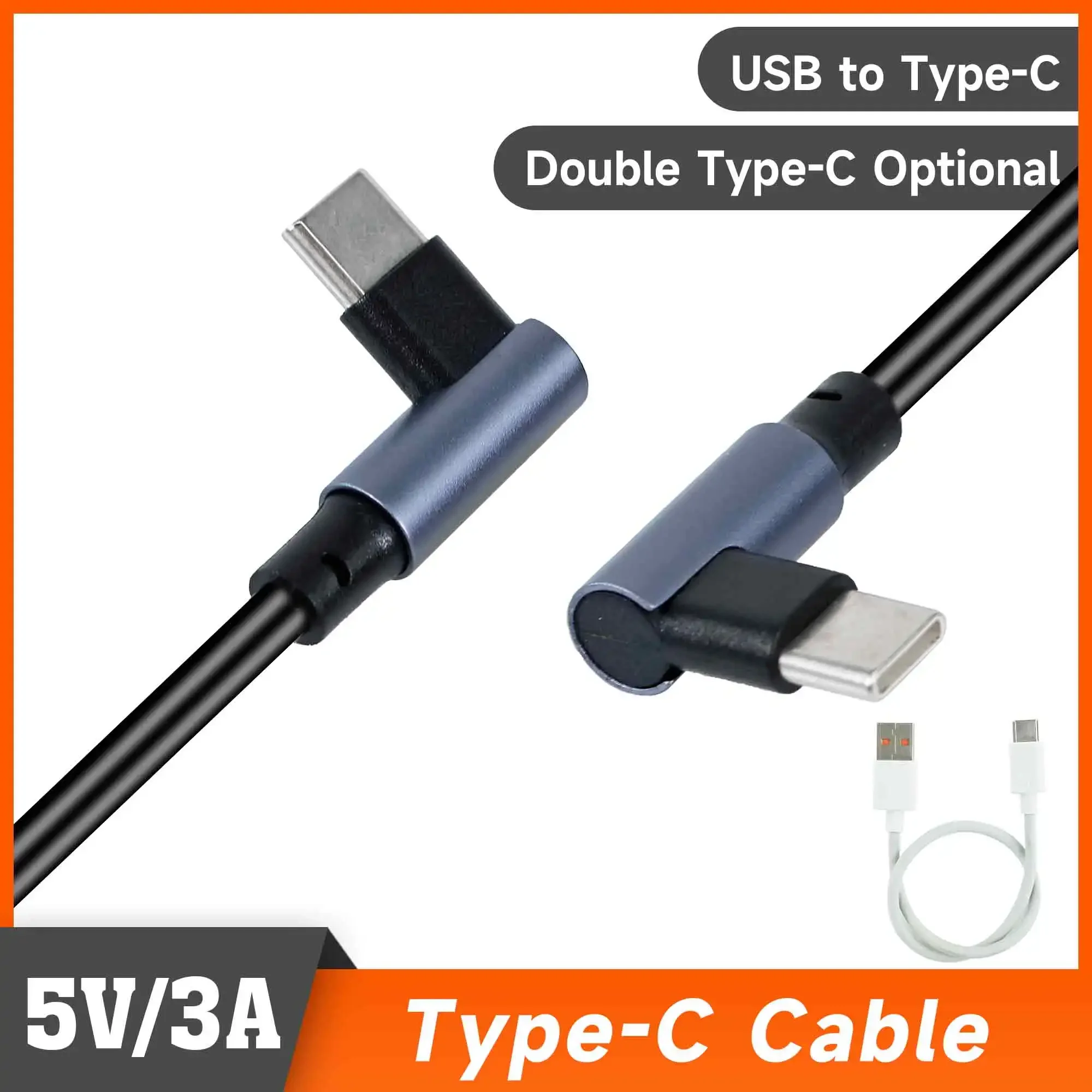 

USB to Type-C Cable And Double Type-C Cable 5V 3A Power Supply Cable For Phone Fast Charging Raspberry Pi Microbit Board