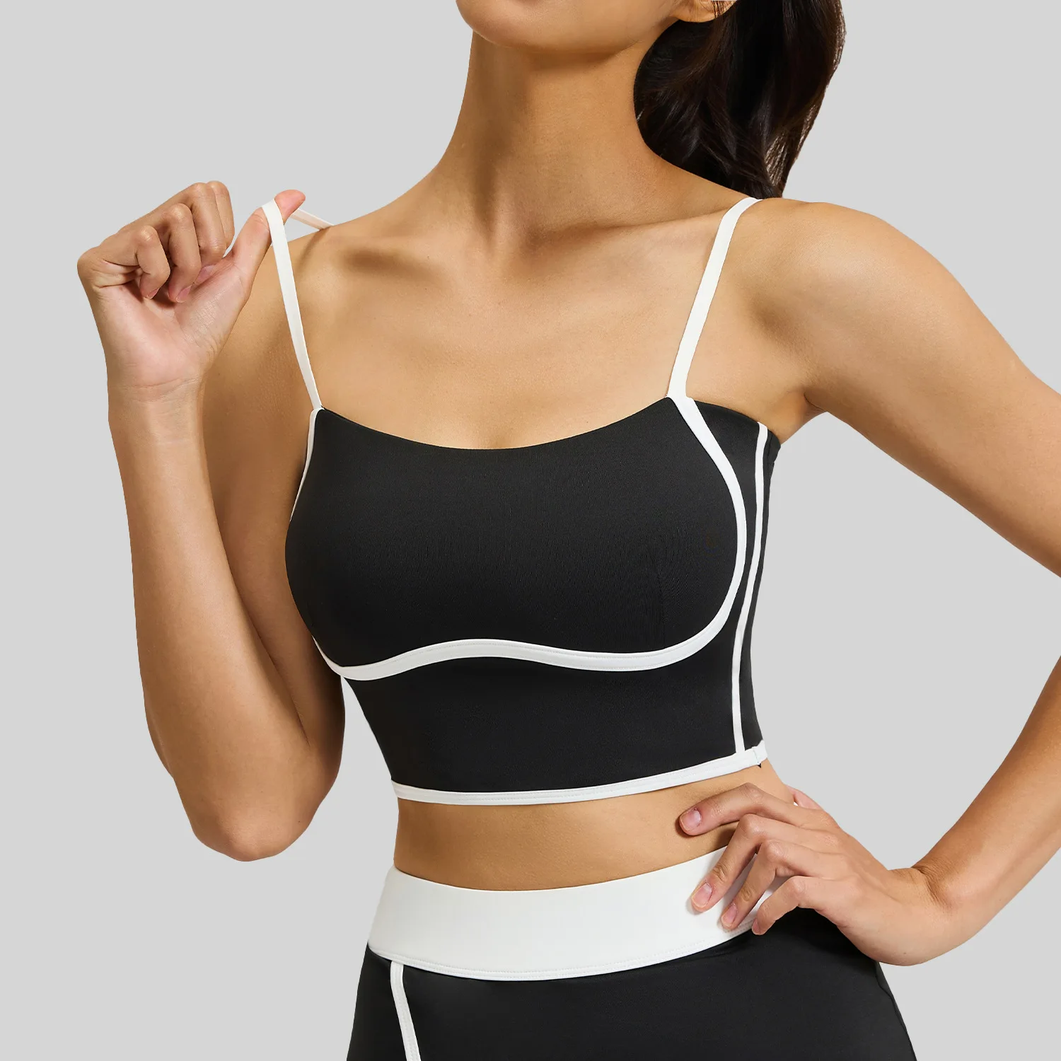 Women Summer Streamline Yoga Sports Top Removable Pads Adjustable Shoulder Straps Beautiful Back Fitness Workout Bra