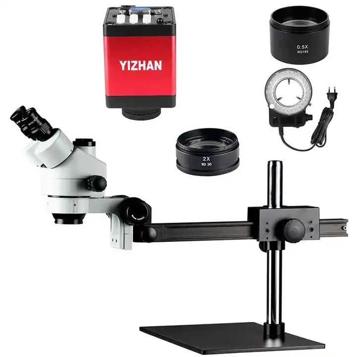 3.5-90X Adjustable Interpupillary Distance Camera High Resolution Industrial Stereo Microscope Textile Industry Inspection