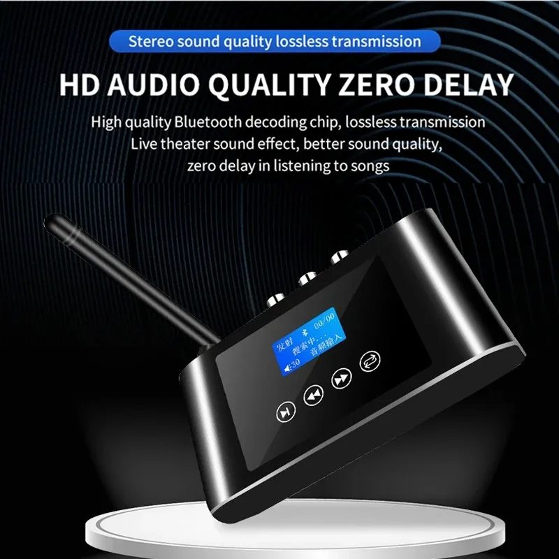 2 in 1 Long Range Bluetooth 5.1 Audio Transmitter Receiver RCA 3.5mm AUX Stereo Wireless Adapter For PC TV Headphones Car - view 6