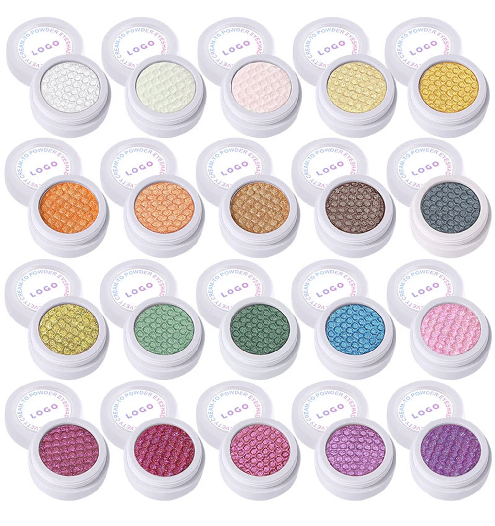 Cień do powiek Private Label z własnym logo, wodoodporny, jednokolorowy, delikatny połysk, kolor kameleon, pigment z efektem cekinów i perły, do makijażu.