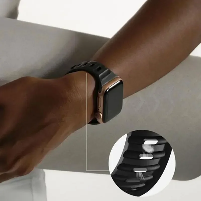 Silicone Strap For Apple Watch Ultra Band 49mm 44mm 45mm 42mm 41mm 42mm 46mm Sport Watchband iwatch 8 7 6 5 4 9 SE 10 bracelets