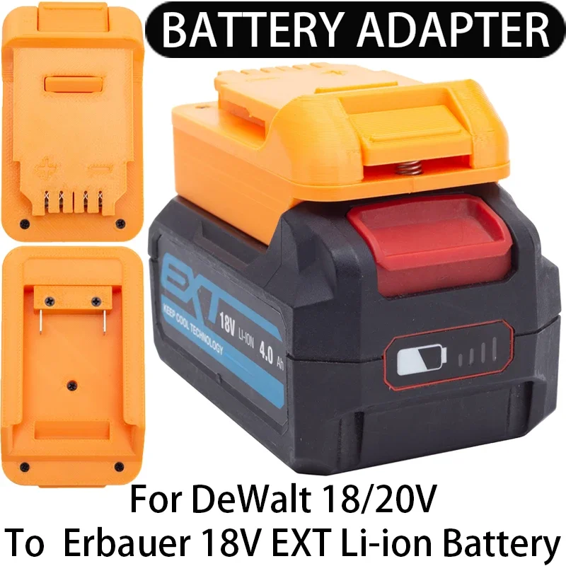 Adapter/Converter for DeWalt 18/20V tools to Erbauer 18V EXT Li-ion Battery Adapter Power Tool Accessories