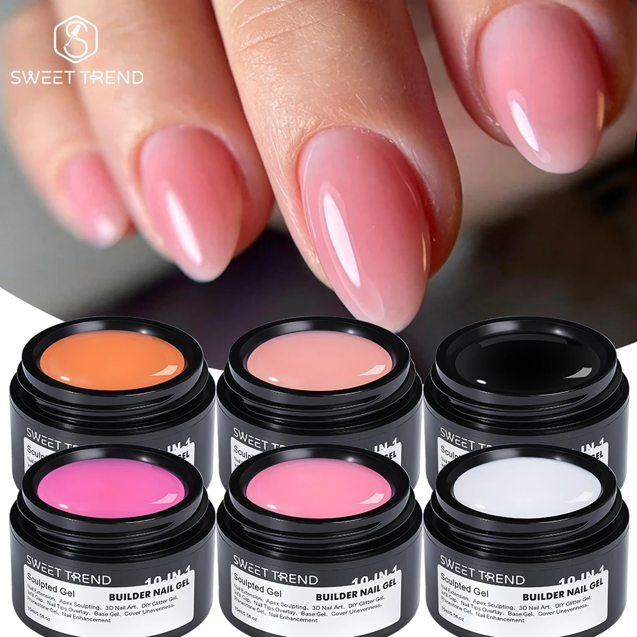 15ml 10 IN 1 Builder Nail Gel for Nail Extension Base Gel Reinforcement UV LED Nail Gel Polish DIY Model Manicure Varnish Tools