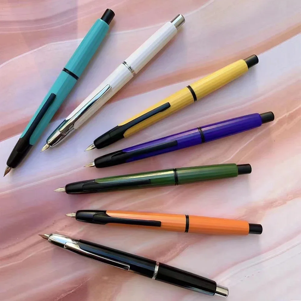 Nowy styl MAJOHN A2 Press Resin Fountain Pen Extra Fine Nib 0.4mm Ink Pen Converter For Writing Christmas Gift Lighter Than A1 — zdjęcie produktu 2