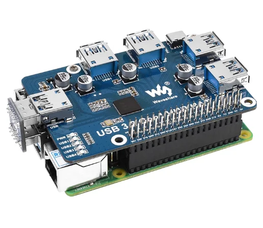 บอร์ดขยายพอร์ต USB, USB 3.2 Gen1, ฮับ USB, ตัวแปลงฮับ 4 พอร์ตแบบไม่ต้องติดตั้งไดรเวอร์