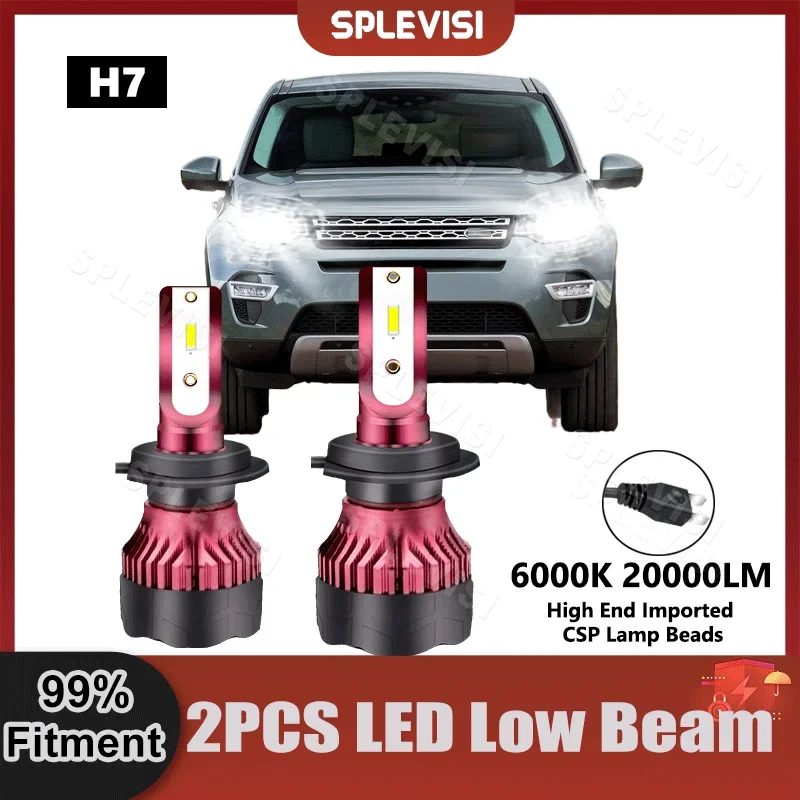 

LED Headlight Low Beam Lamp 20000LM CSP Chips For Land Rover Discovery Sport 2014 2015 2016 2017 2018 2019 Car Low Light Bulbs