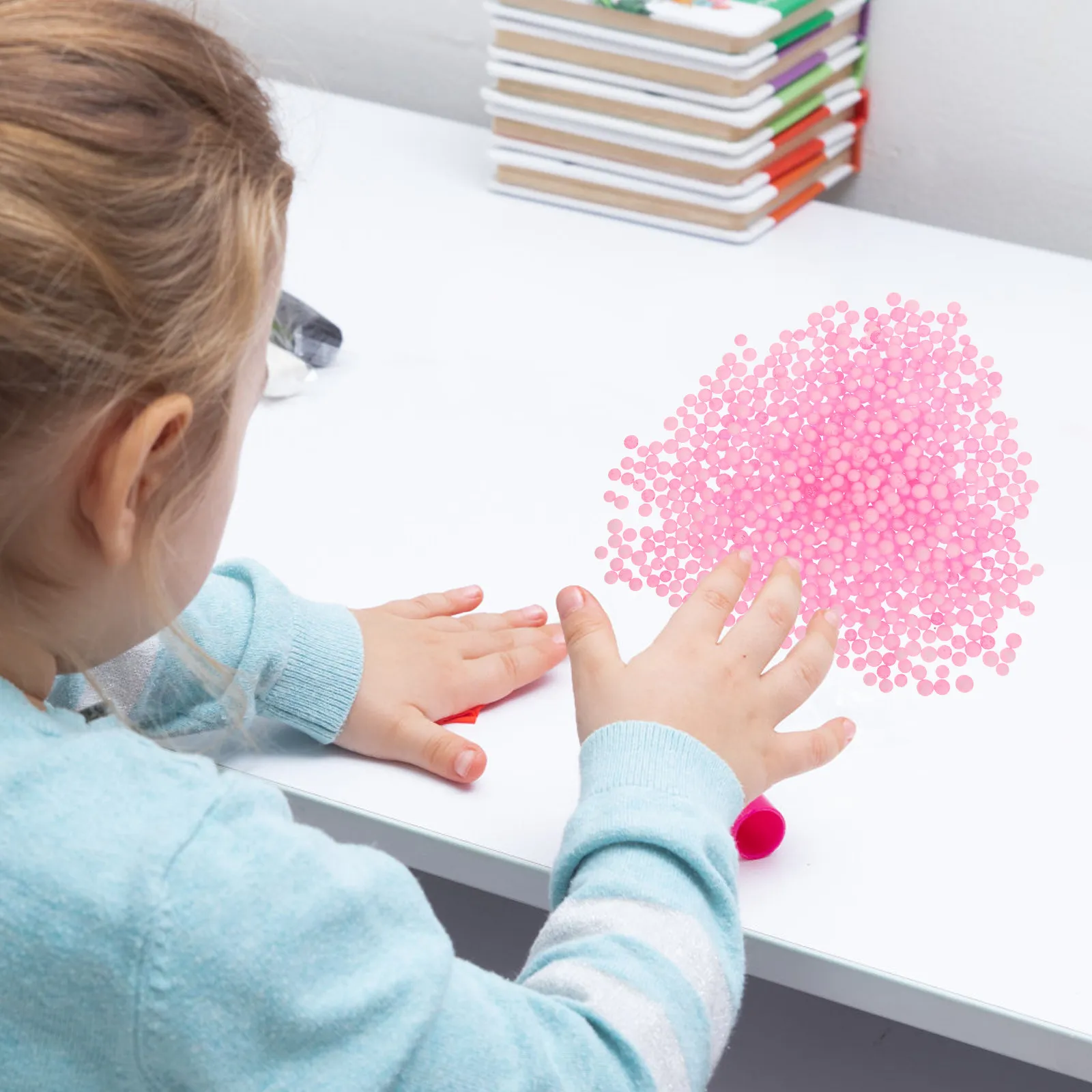 6 bolsas de cuentas de espuma coloridas, suministros para manualidades, relleno ligero, materiales decorativos, proyectos multicolores, cuentas de plástico seguras, juguete