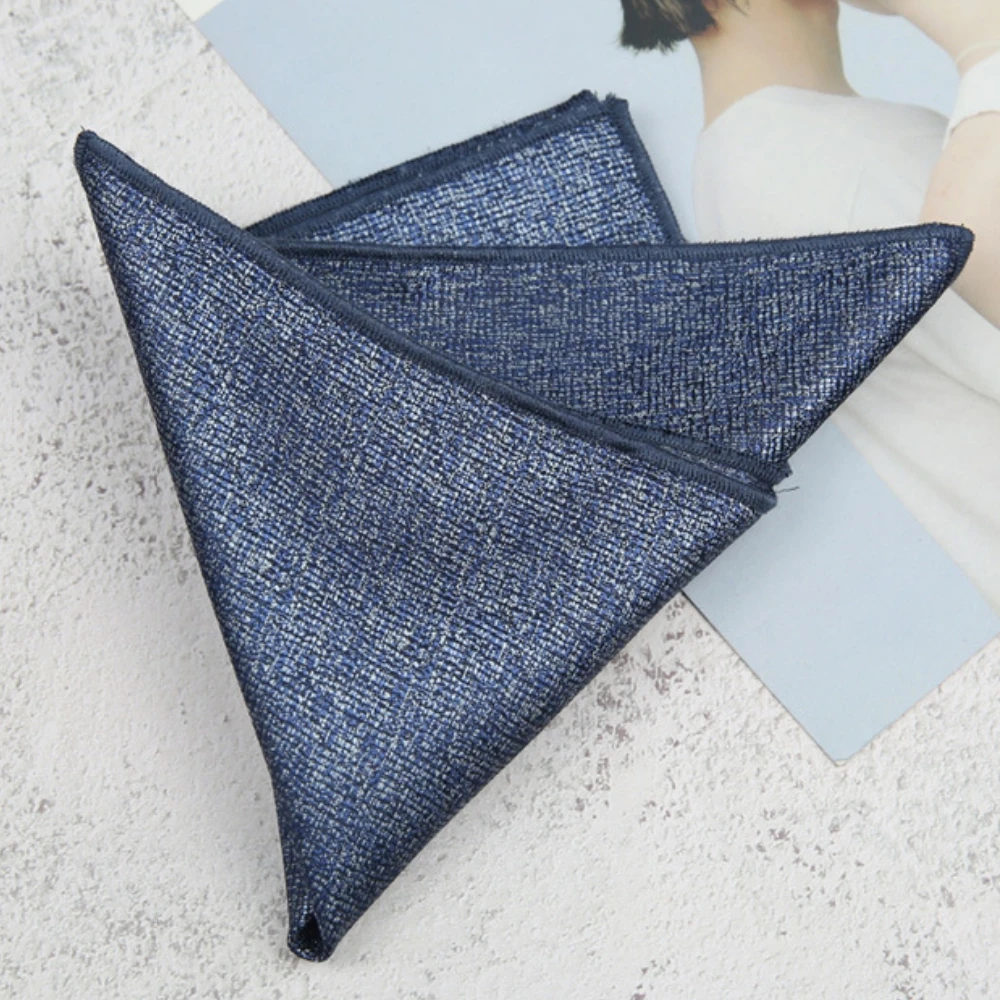 Sapu Tangan Pria Warna Solid Sapu Tangan Paisley Titik Kotak-kotak Handuk Dada Persegi Saku Bisnis 23*23CM